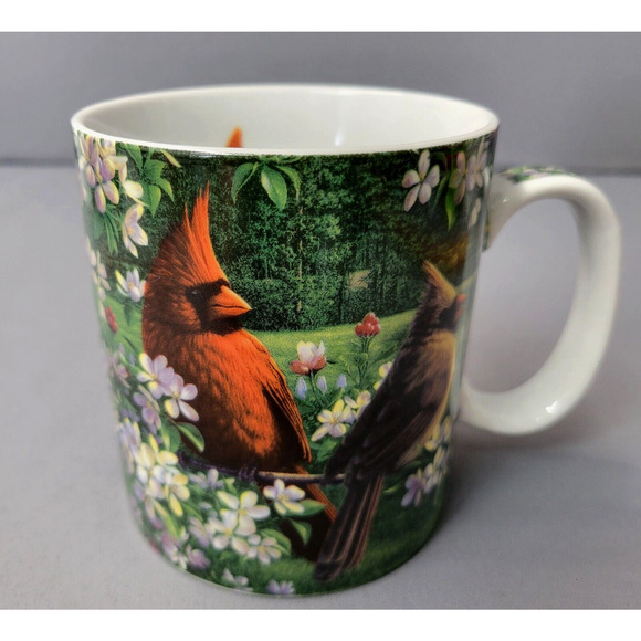 Cardinals Farm Barn Mug Reflective Art Country Music 14 fl oz Handled 4" Tall - Picture 2 of 11